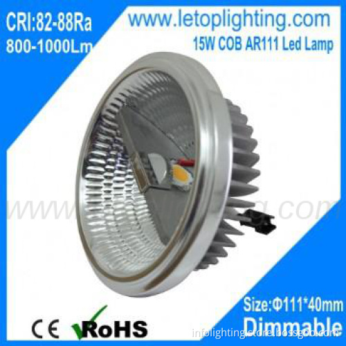 Dimmable 88Ra 1000Lm 15W cob AR111 Led spot light